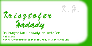krisztofer hadady business card